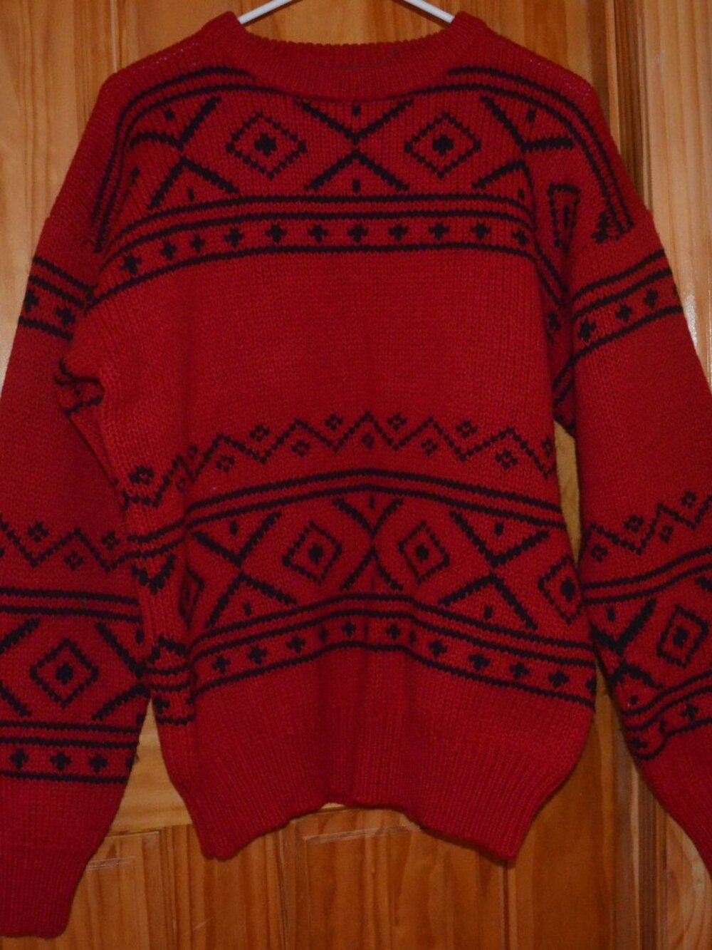 Savile Row Sweater Pullover Crewneck 100% Pure Wool Heavy Thick Knit Size M